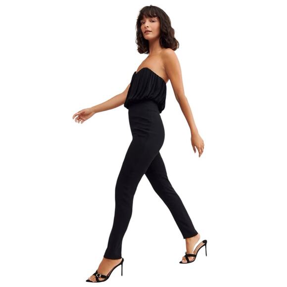 Third Form Strapless Cocktail Jumpsuit Black Viscose Size 8 - Picture 8 of 9
